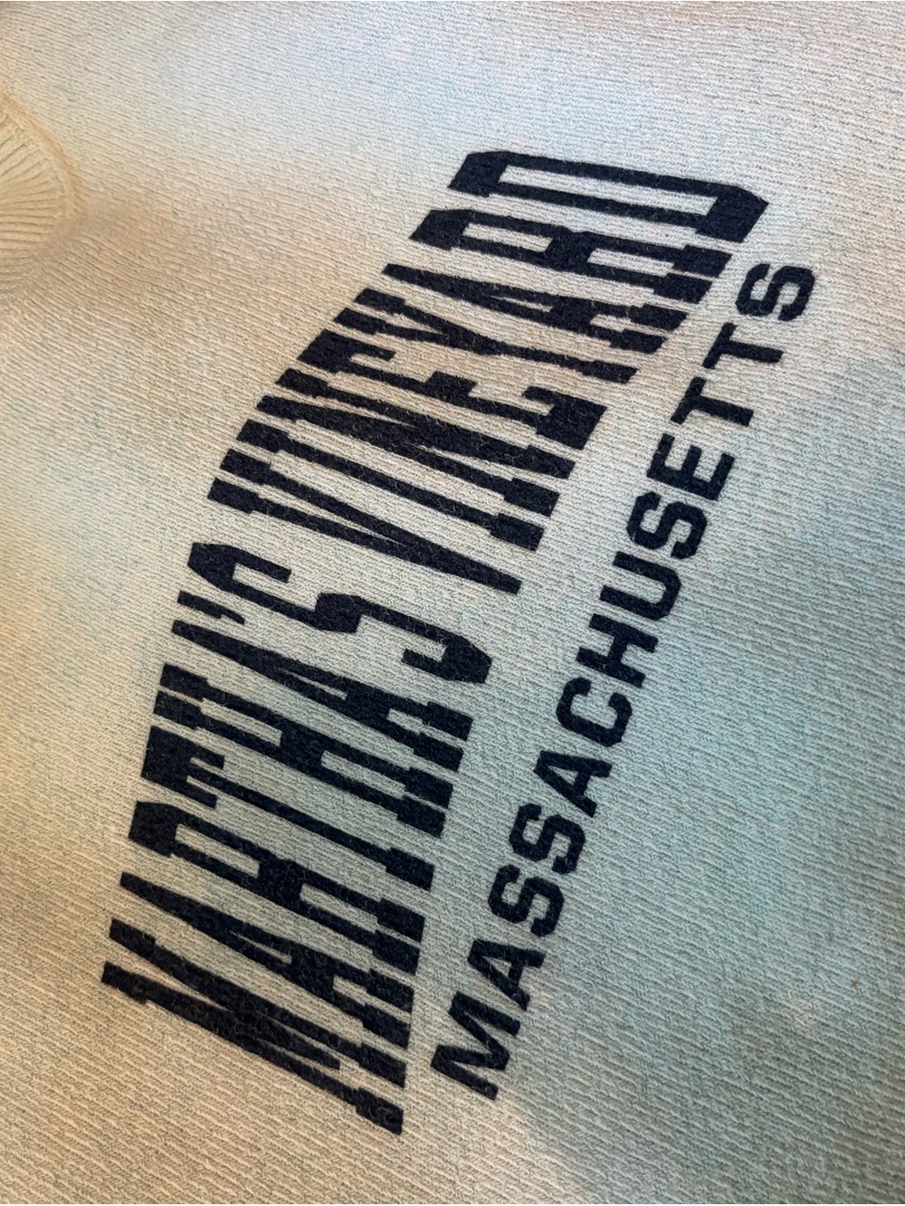Martha’s Vineyard Crewneck Sweater - light blue with navy Logo